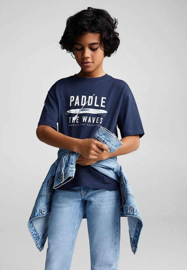 

Футболка Mango Kids, Синий, PADDLE