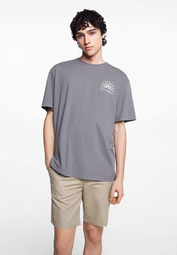 

Футболка Mango Kids, Серый, FOCUS