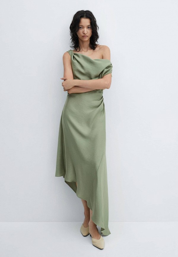Платье Mango LAILA. Цвет: зеленый