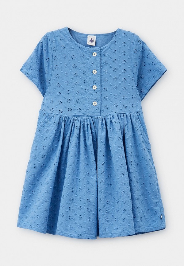 Платье Petit Bateau голубого цвета