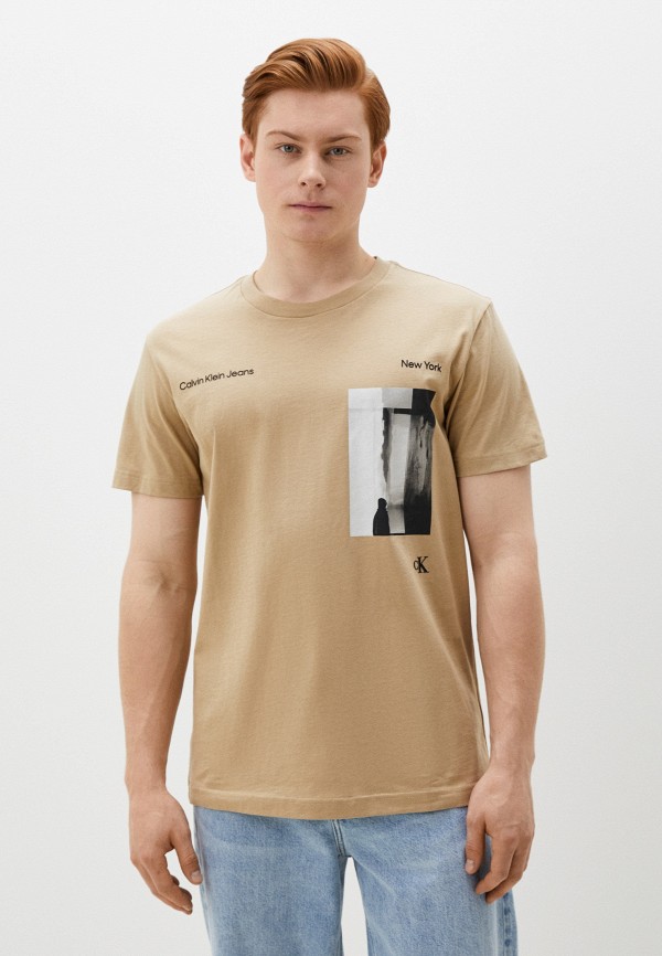 

Футболка Calvin Klein Jeans, Бежевый
