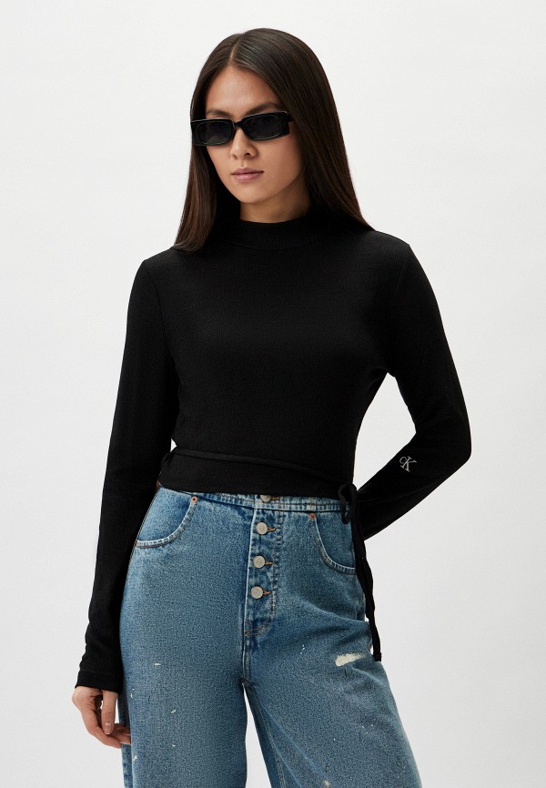 Лонгслив Calvin Klein Jeans черного цвета