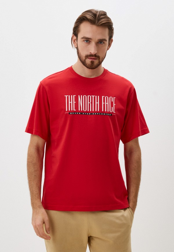 Футболка The North Face красного цвета