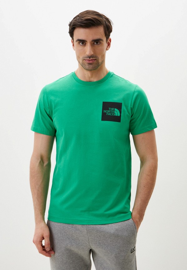 футболка the north face хлопок размер s зеленый Футболка The North Face M S/S Fine Tee