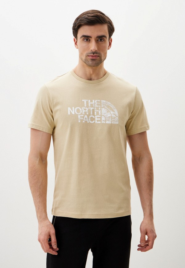 

Футболка The North Face, Бежевый, M S/S Woodcut Dome Tee