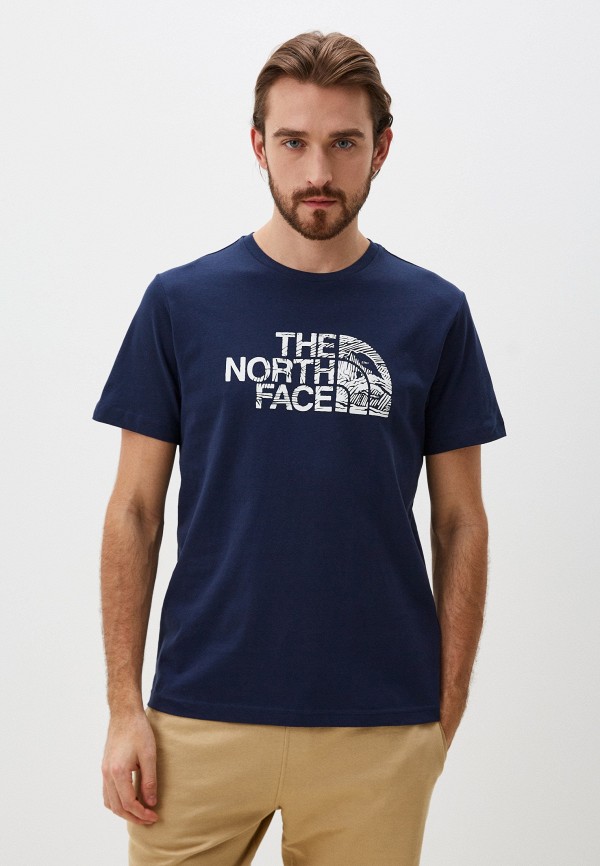 Футболка The North Face синего цвета