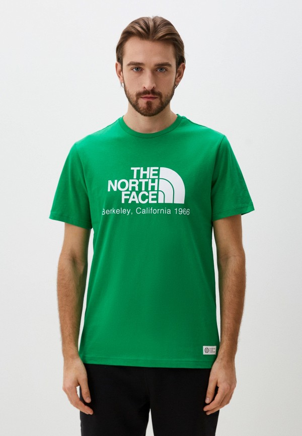 Футболка The North Face зеленого цвета