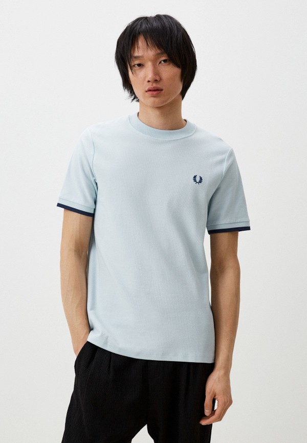 

Футболка Fred Perry, Голубой, TIPPED CUFF PIQUE