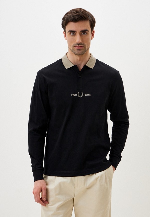 

Поло Fred Perry, Черный, RELAXED EMBROIDERED