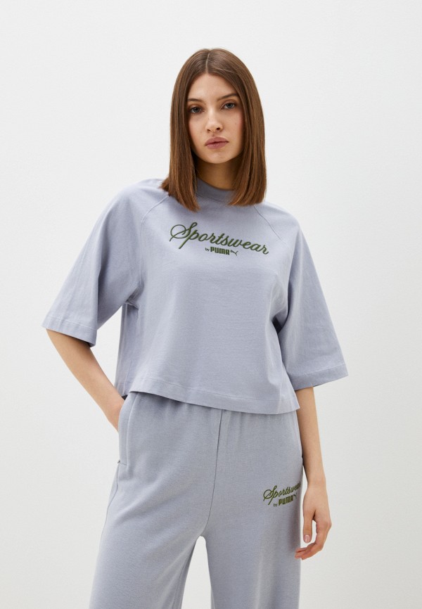 

Футболка PUMA, Голубой, CLASSICS+ Oversized Tee