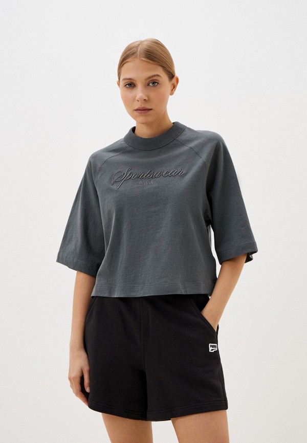 

Футболка PUMA, Серый, Lamoda Online Exclusive CLASSICS+ Oversized Tee