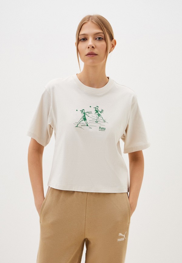 

Футболка PUMA, Бежевый, TEAM Relaxed Tee