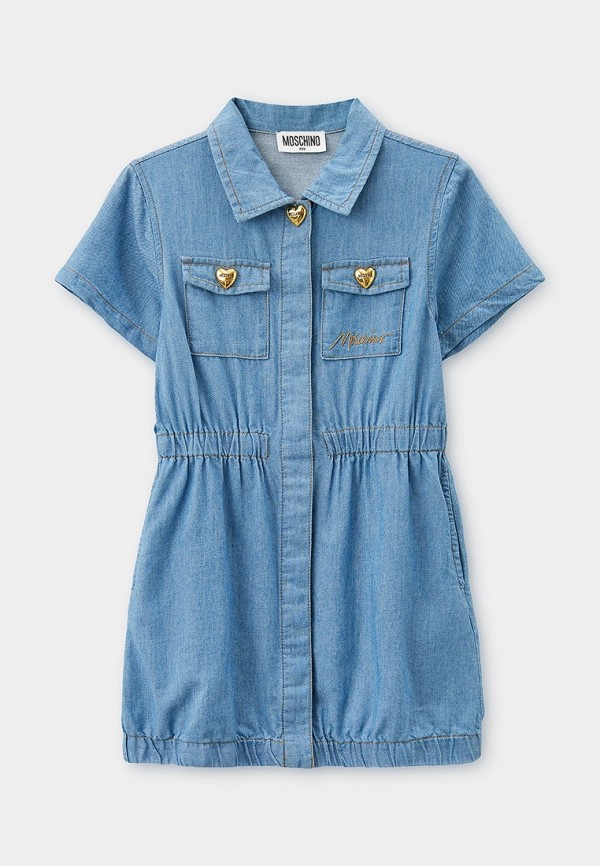 

Платье джинсовое Moschino Kid, Синий, MINI ME
