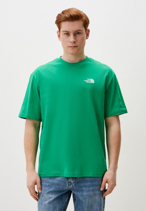 футболка the north face хлопок размер s зеленый Футболка The North Face M S/S Essential Oversize Tee