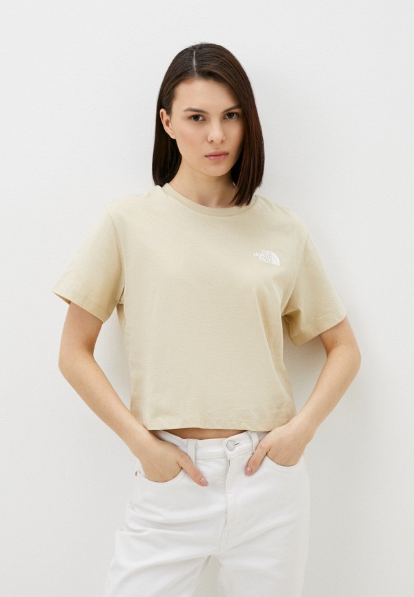 

Футболка The North Face, Бежевый, W Cropped Simple Dome Tee