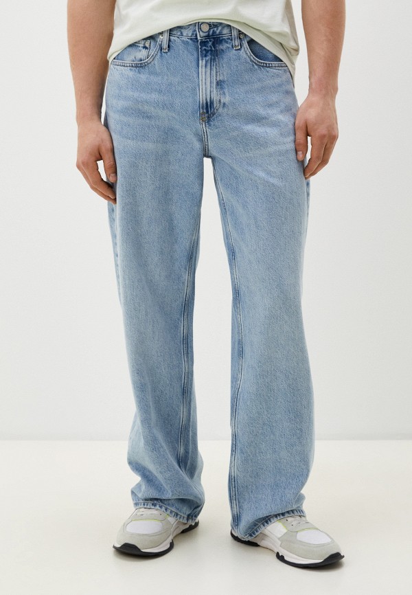 

Джинсы Calvin Klein Jeans, Голубой, LOOSE STRAIGHT CKUNFILTERED