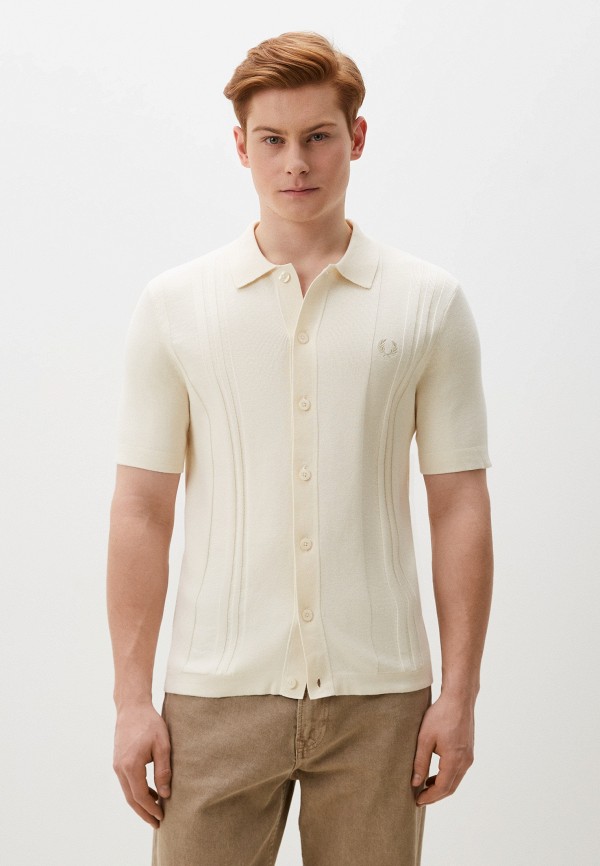 

Кардиган Fred Perry, Бежевый, BUTTON THROUGH