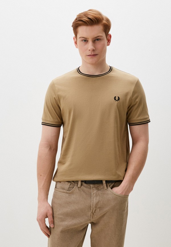 

Футболка Fred Perry, Бежевый, TWIN TIPPED