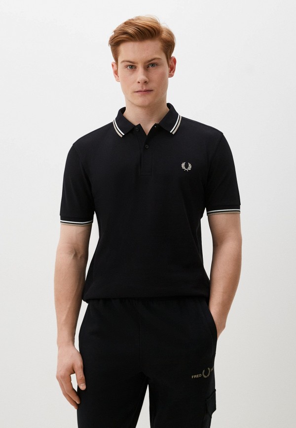 

Поло Fred Perry, Черный, TWIN TIPPED