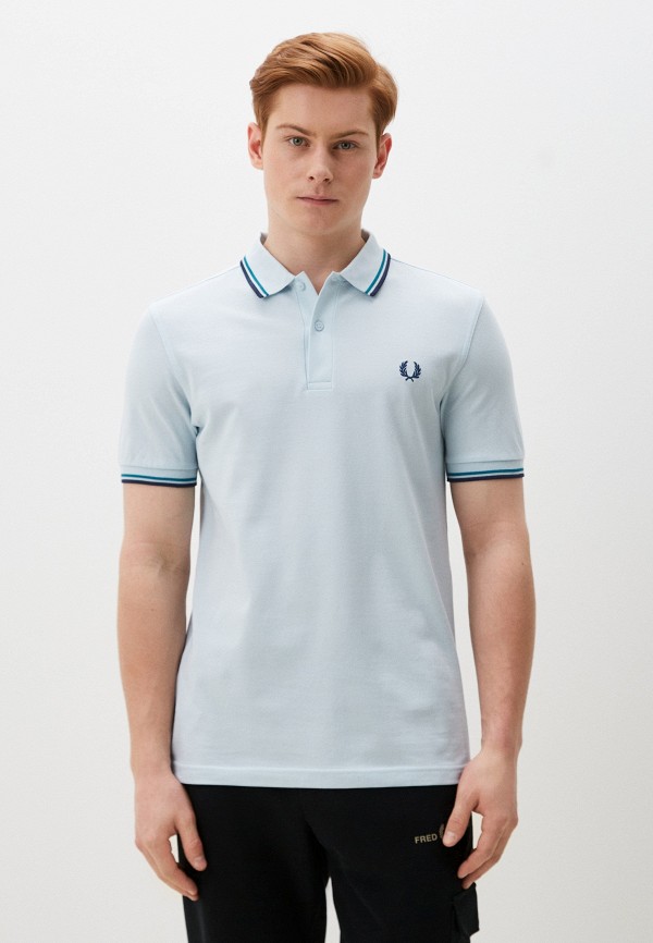 

Поло Fred Perry, Голубой, TWIN TIPPED