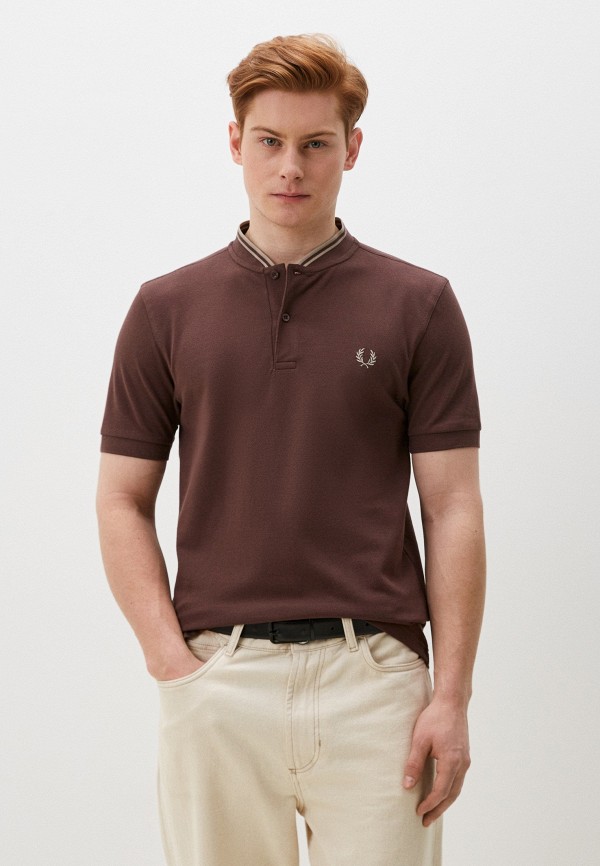 

Поло Fred Perry, Коричневый, BOMBER COLLAR