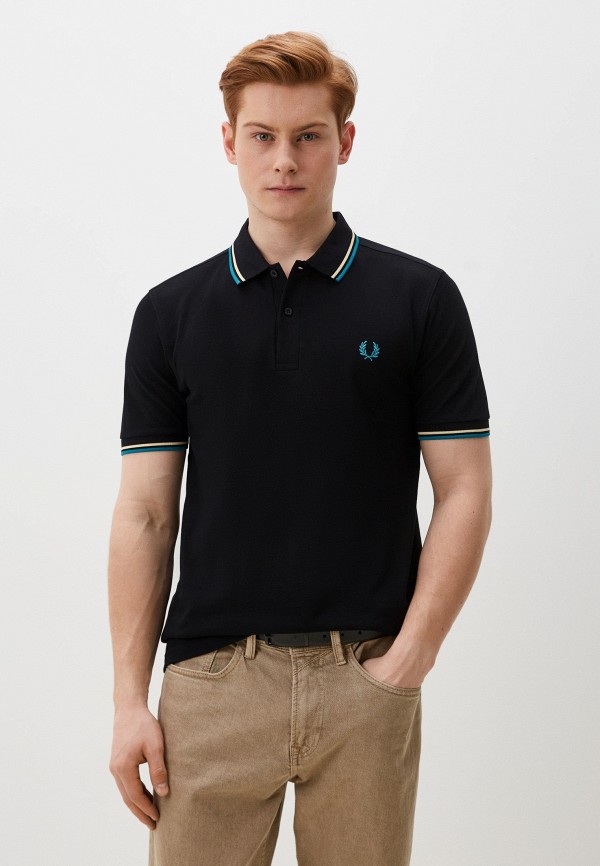 

Поло Fred Perry, Черный, TWIN TIPPED