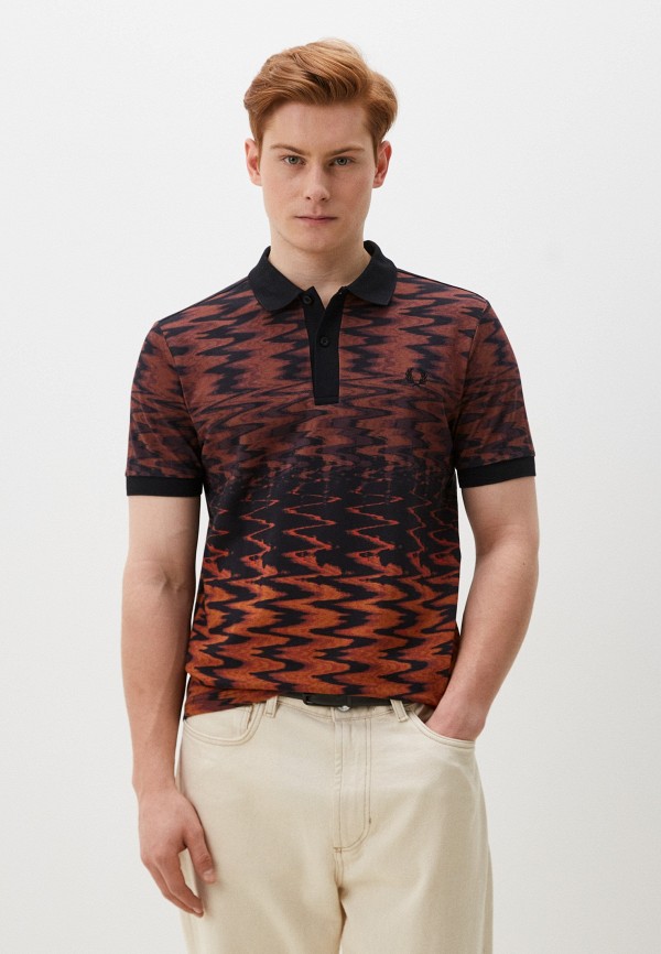 

Поло Fred Perry, Коричневый, WAVE GRAPHIC