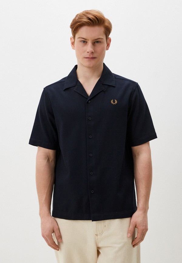 

Рубашка Fred Perry, Синий, PIQUE TEXTURE REVERE COLLAR