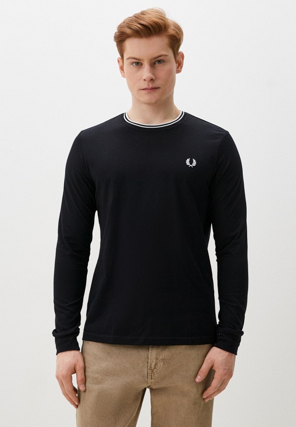 

Лонгслив Fred Perry, Черный, TWIN TIPPED