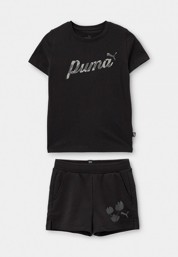 Костюм спортивный PUMA BLOSSOM Tee & Shorts Set G спортивный костюм puma teamrise черный серый
