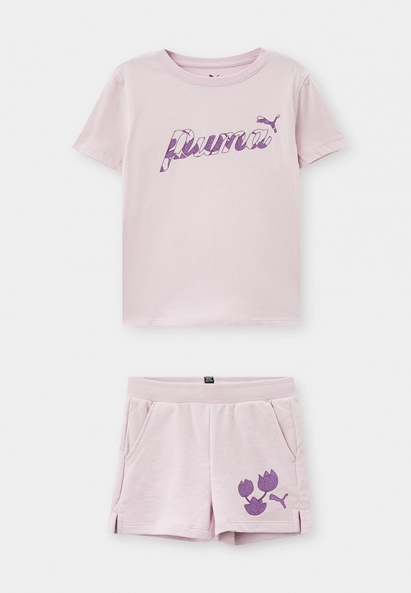 

Костюм спортивный PUMA, Фиолетовый, BLOSSOM Tee & Shorts Set G