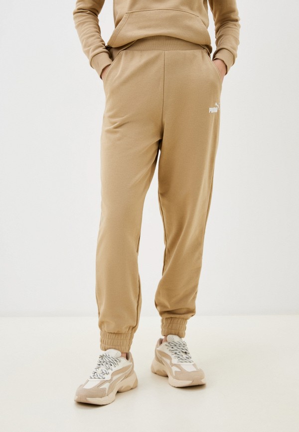 

Брюки спортивные PUMA, Бежевый, ESS+ Embroidery High-Waist Pants TR cl
