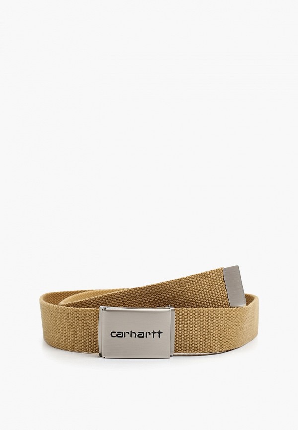 

Ремень Carhartt WIP, Бежевый, Clip Belt Chrome