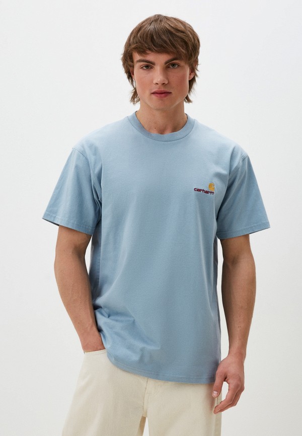 

Футболка Carhartt WIP, Голубой, American Script