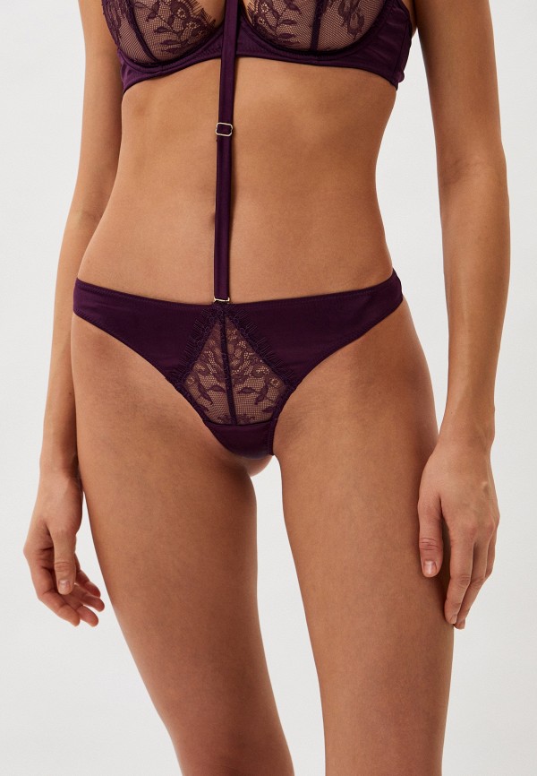 

Трусы Maison Close, Фиолетовый, THONG HARNESS VILLA SATINE