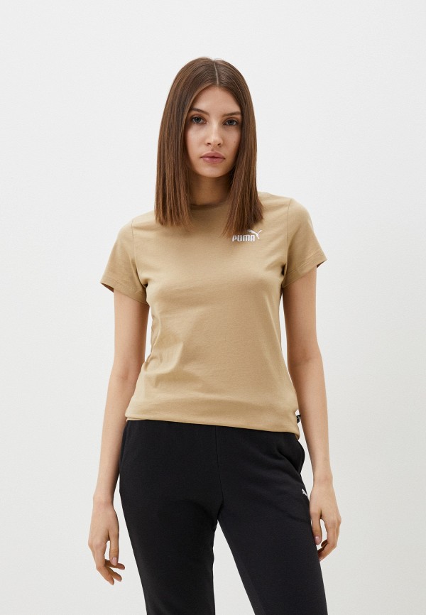 

Футболка PUMA, Бежевый, ESS+ Embroidery Tee