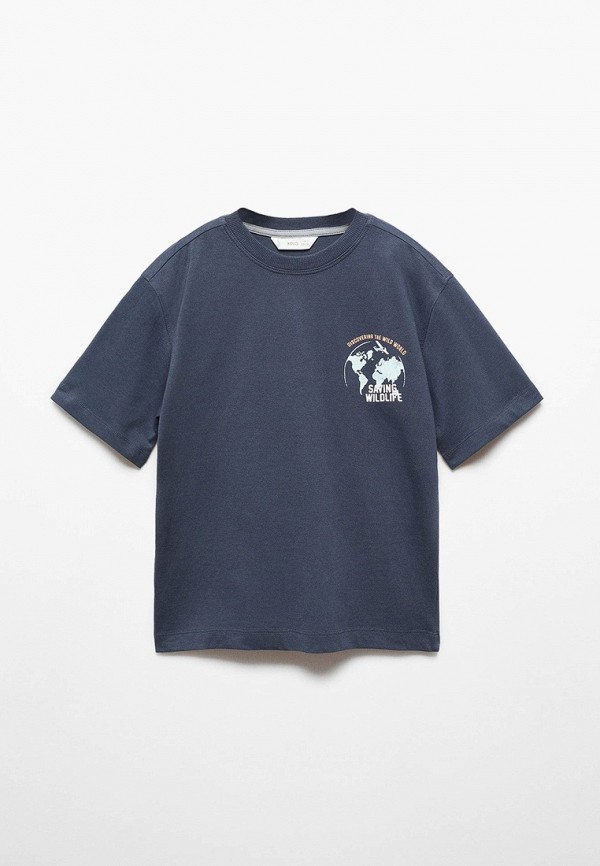 

Футболка Mango Kids, Синий, RESPECT
