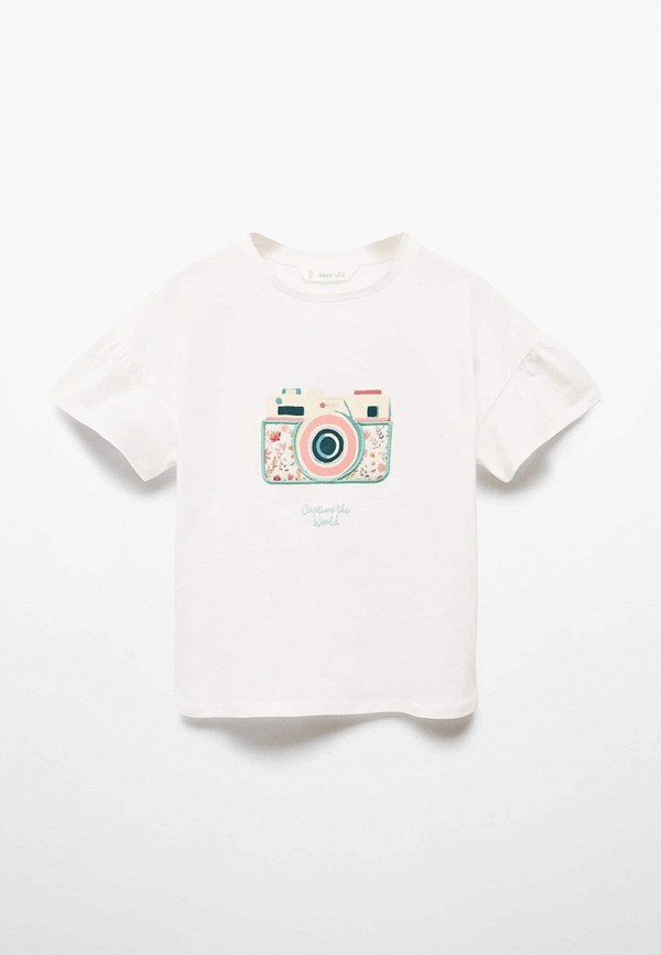 

Футболка Mango Kids, Белый, CAPTURE