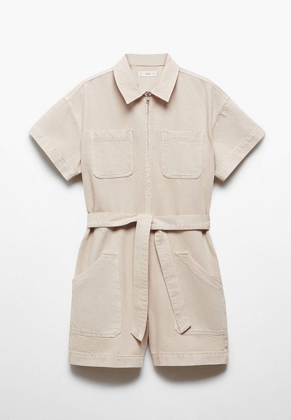 

Комбинезон джинсовый Mango Kids, Бежевый, JAMPSUIT