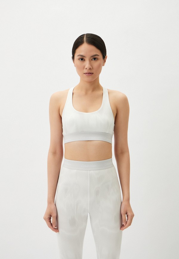 

Топ спортивный Calvin Klein Performance, Белый, WO - Sports Bra Medium Support