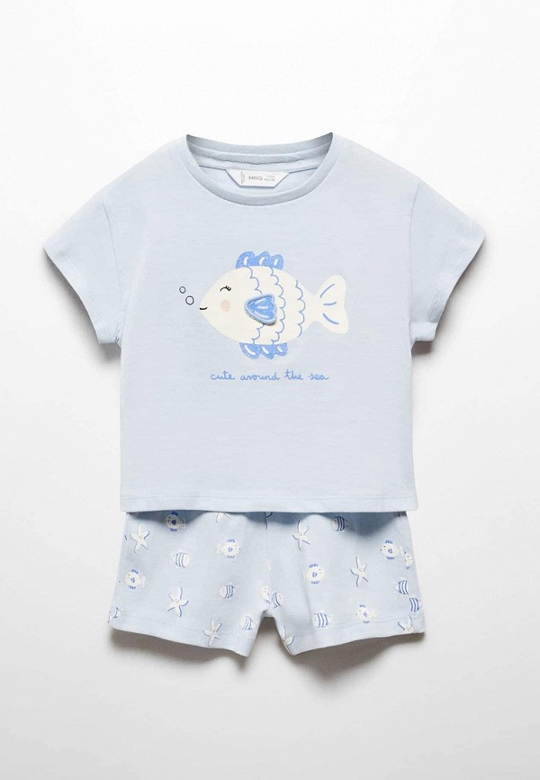 

Пижама Mango Kids, Голубой, FISH