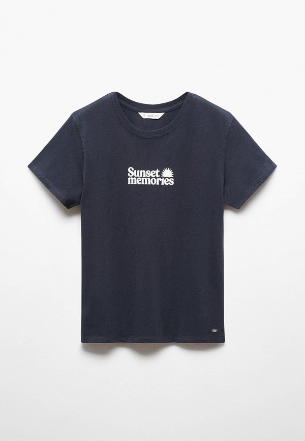 

Футболка Mango Kids, Синий, MEMO