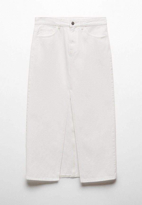 

Юбка джинсовая Mango Kids, Белый, MIDSKIRT