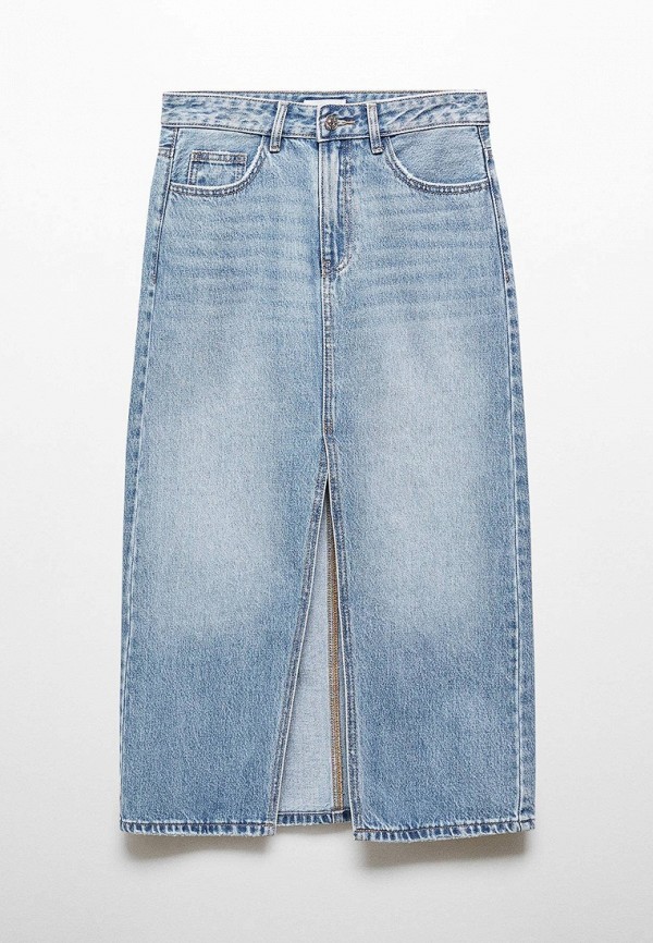 

Юбка джинсовая Mango Kids, Голубой, MIDSKIRT