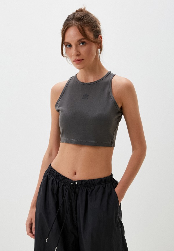 

Топ adidas Originals, Серый, ESS+ CROP TANK