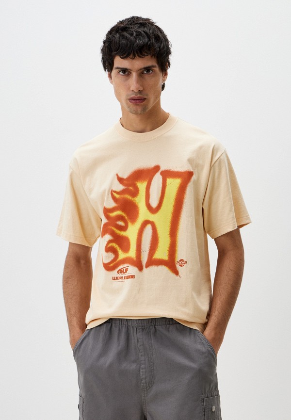 

Футболка Huf, Бежевый, HEAT WAVE