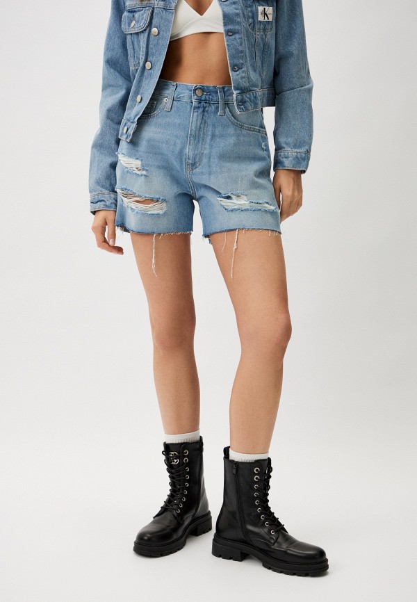 

Шорты джинсовые Calvin Klein Jeans, Синий, MOM SHORT