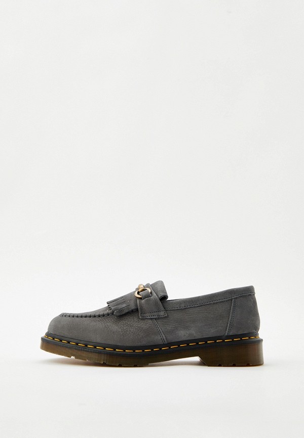 

Лоферы Dr. Martens, Серый, Adrian Snaffle Washed Denim Tumbled Nubuck