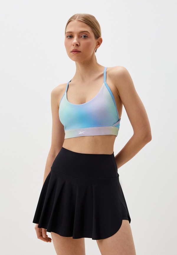 

Топ спортивный Reebok, Разноцветный, LUX STRAPPY BRA AOP