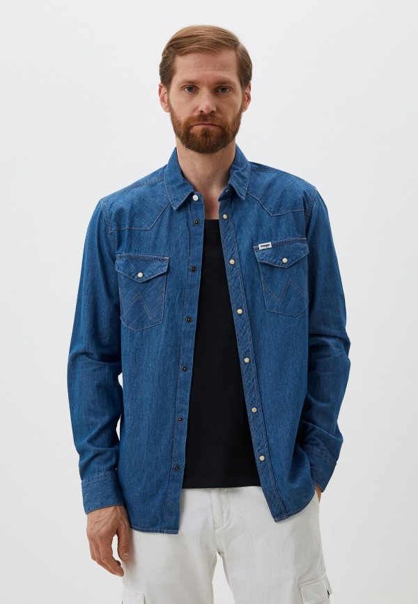 

Рубашка джинсовая Wrangler, Голубой, REGULAR